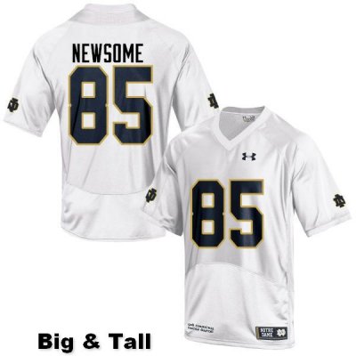 Notre Dame Fighting Irish Men's Tyler Newsome #85 White Under Armour Authentic Stitched Big & Tall College NCAA Football Jersey REN0499XX